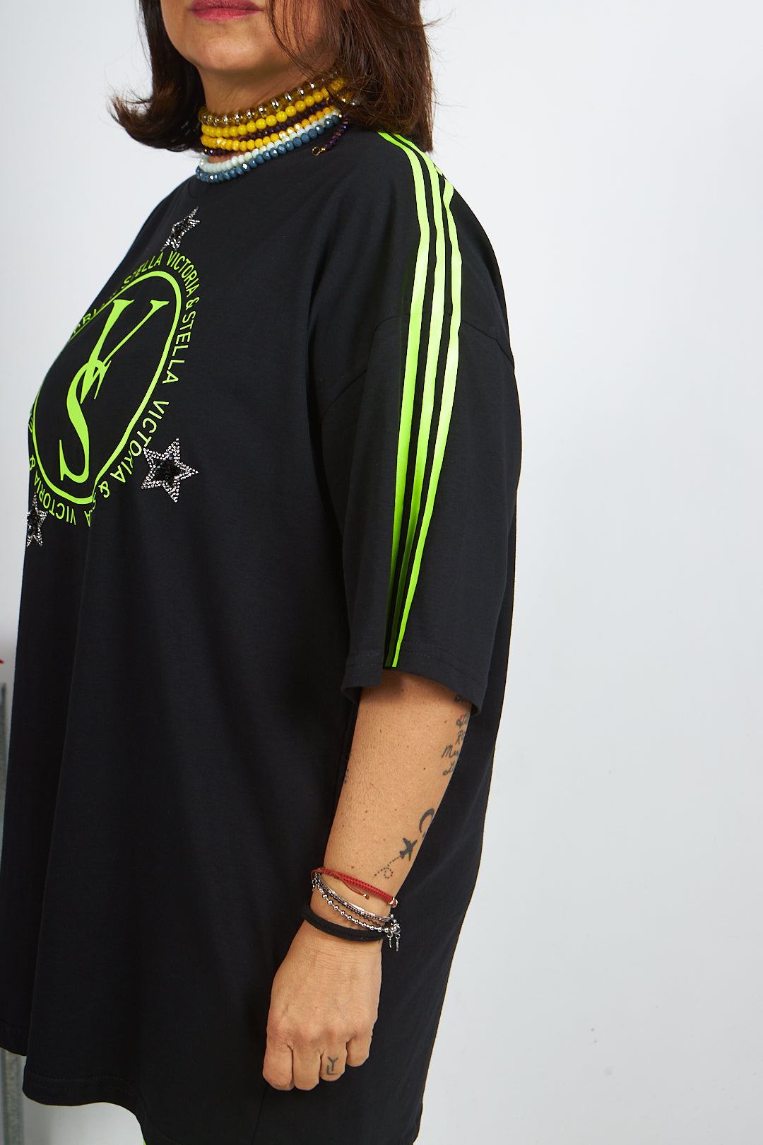 T-shirt Black and Fluo