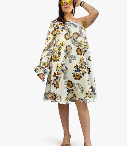 Abito “Luce Boho Paisley” con Strass Interni