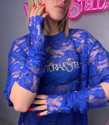 COMBO IN PIZZO T-shirt+Guanti