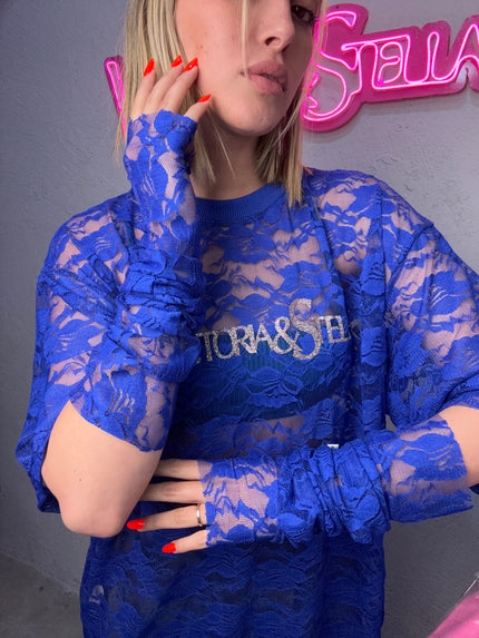 COMBO IN PIZZO T-shirt+Guanti