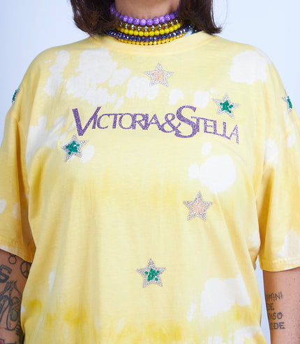 T-shirt Yellow tiè-die