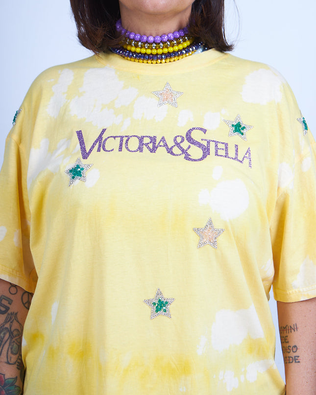 T-shirt Yellow tiè-die