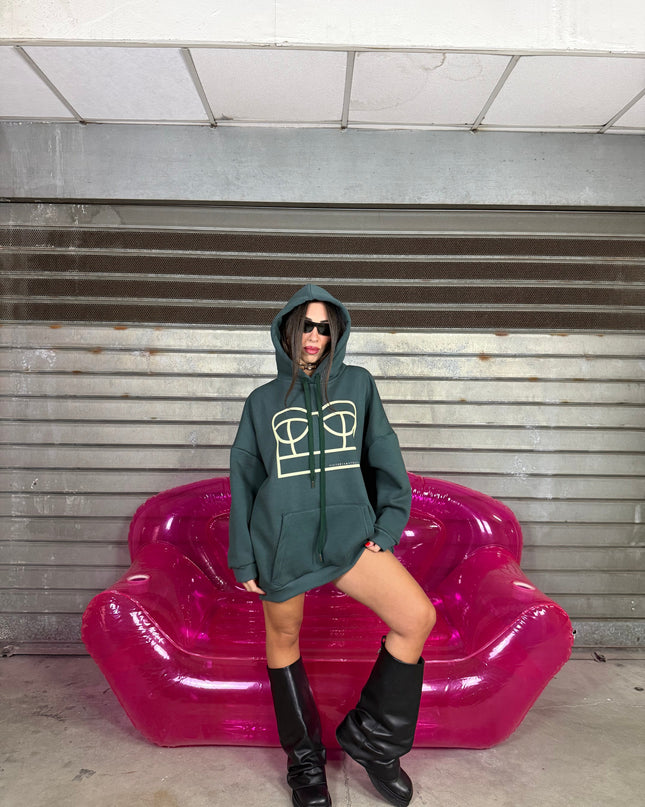 Felpa Corsetto con Cappuccio