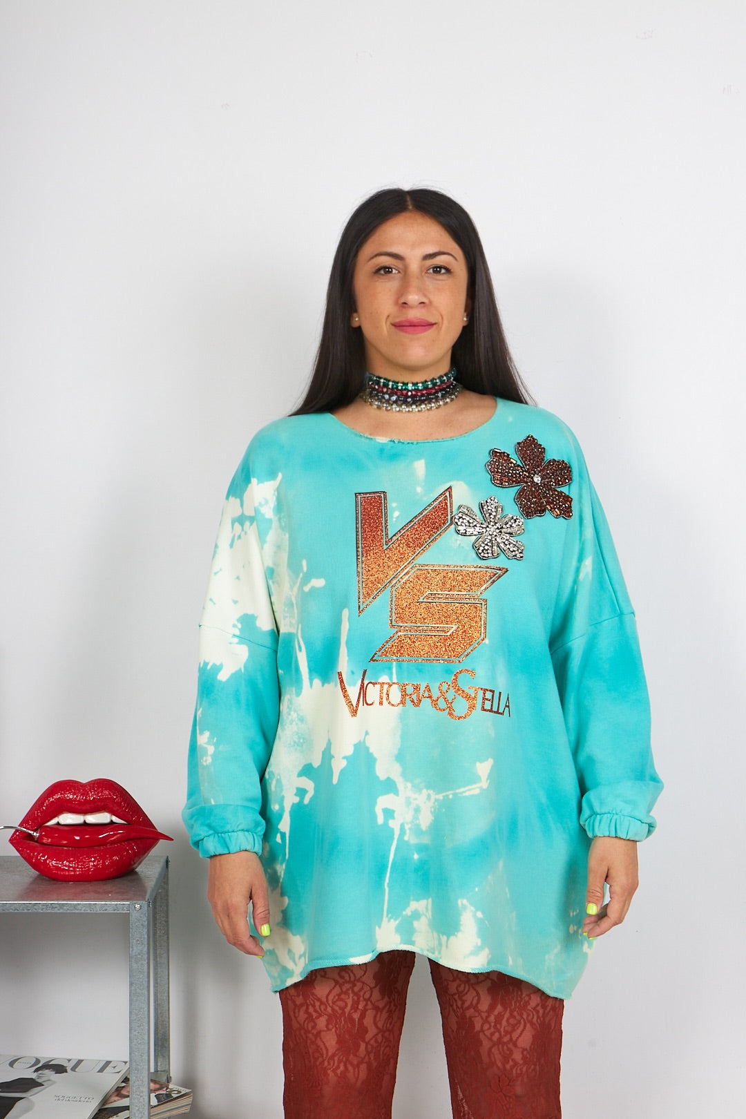 Felpa Azzurrina tiè-day