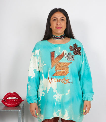 Felpa Azzurrina tiè-day