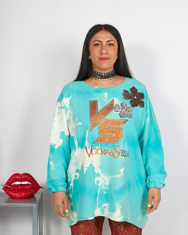 Felpa Azzurrina tiè-day