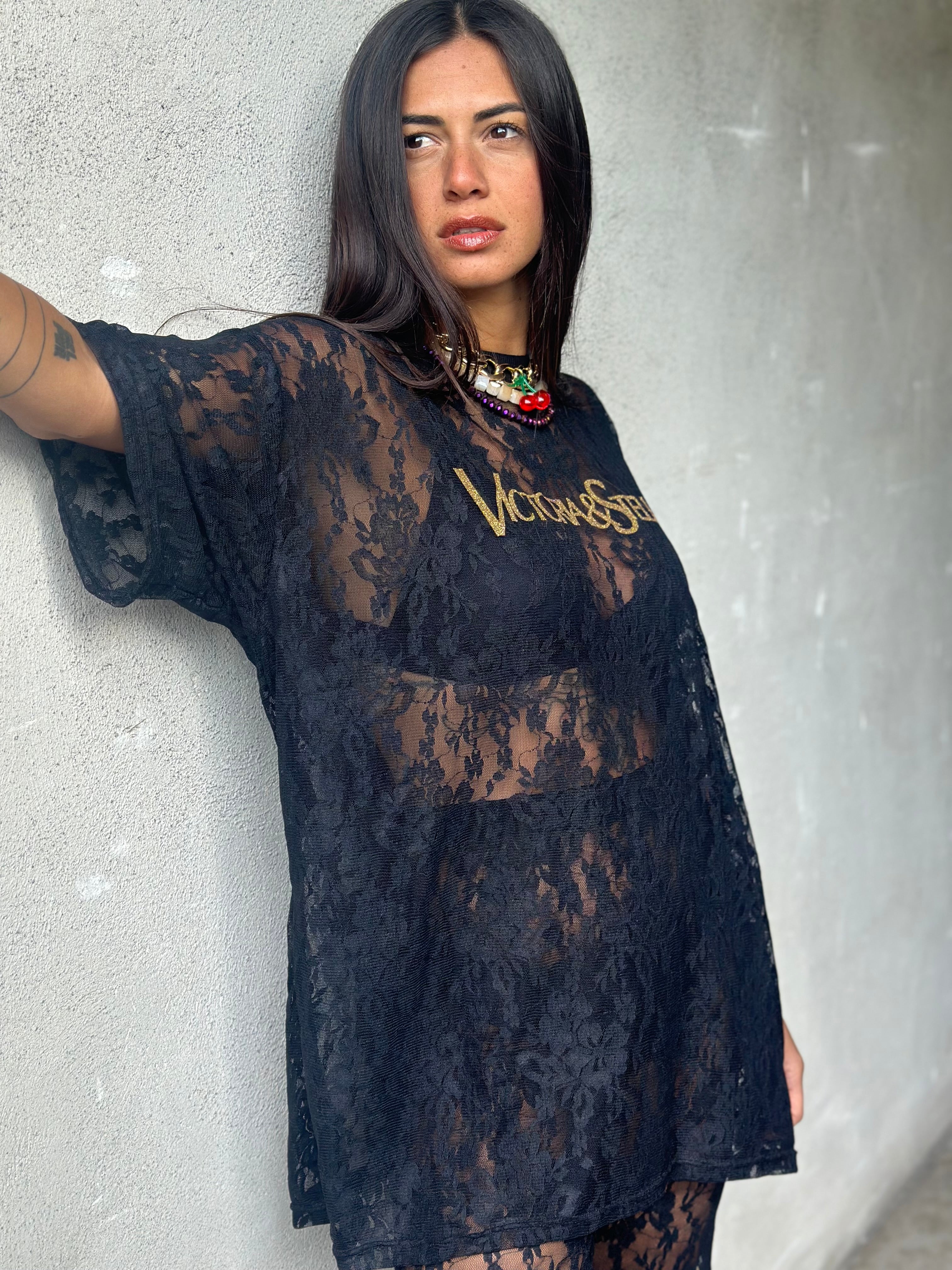 Coordinato in Pizzo nero