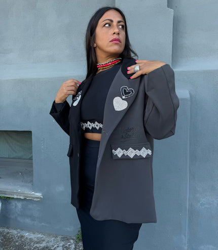 Giacca Heart Bicolore