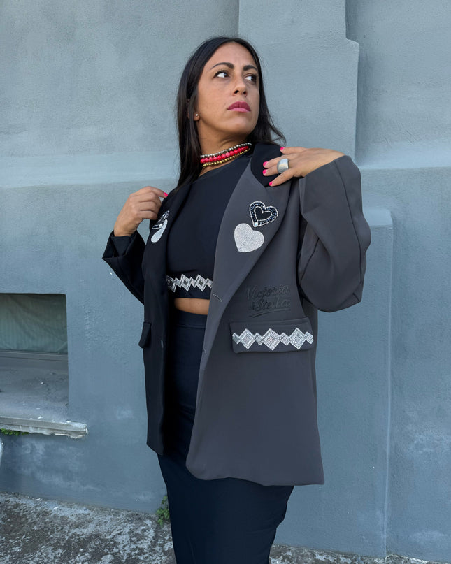 Giacca Heart Bicolore