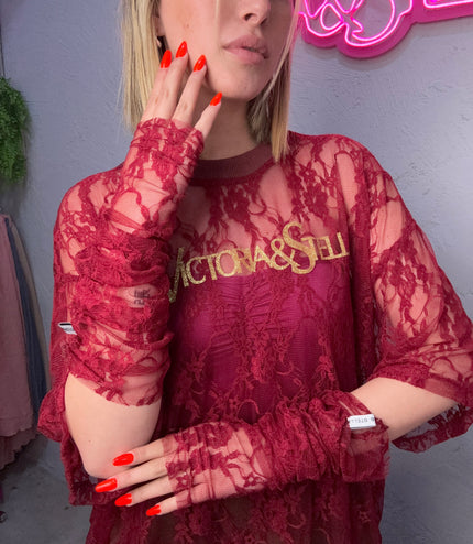 COMBO IN PIZZO T-shirt+Guanti