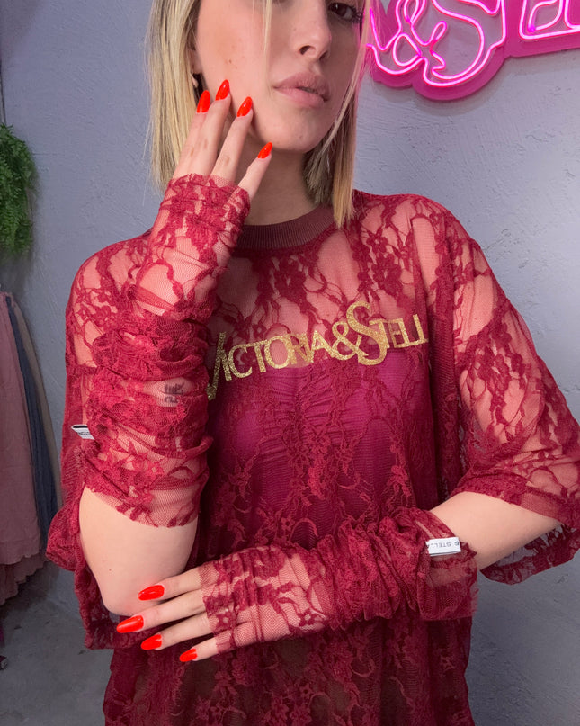 COMBO IN PIZZO T-shirt+Guanti