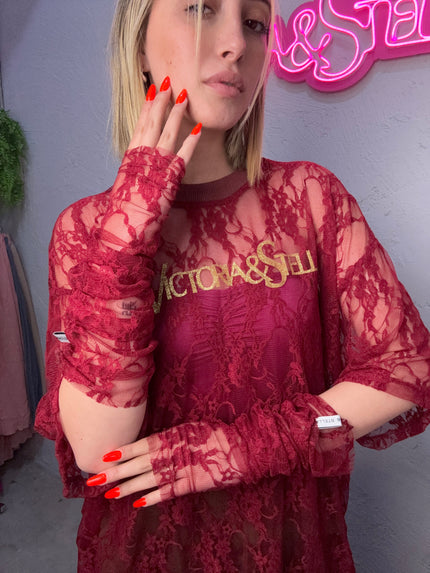 COMBO IN PIZZO T-shirt+Guanti