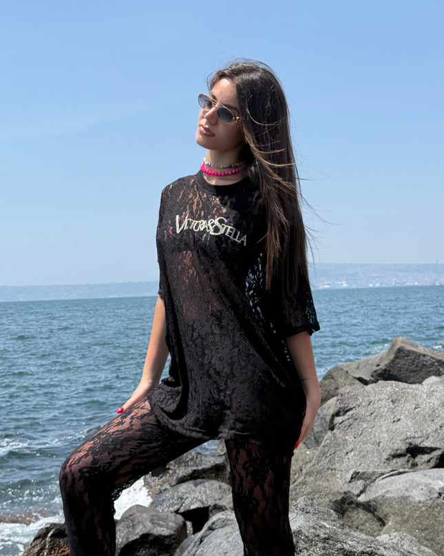 Coordinato in Pizzo nero