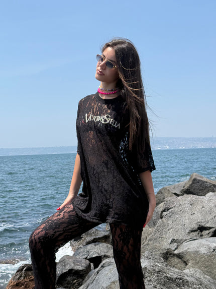 Coordinato in Pizzo nero