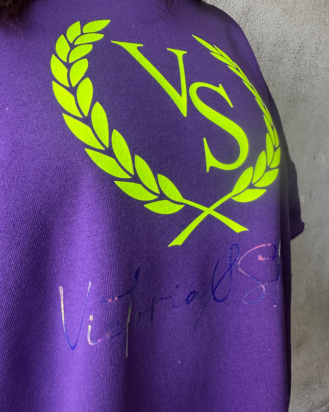 Felpa oversize effetto vestitino Viola