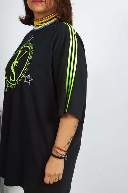 T-shirt Black and Fluo