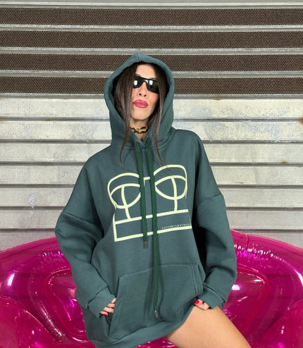 Felpa Corsetto con Cappuccio