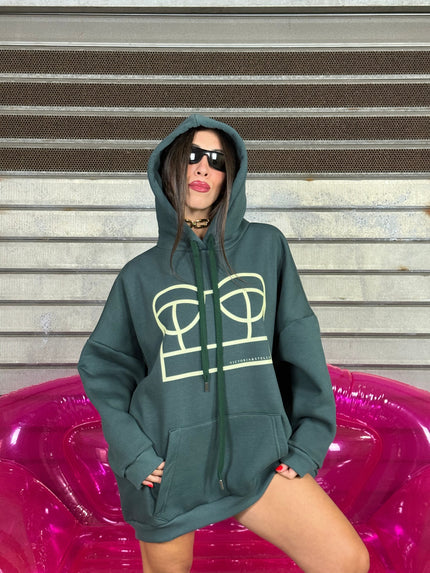 Felpa Corsetto con Cappuccio