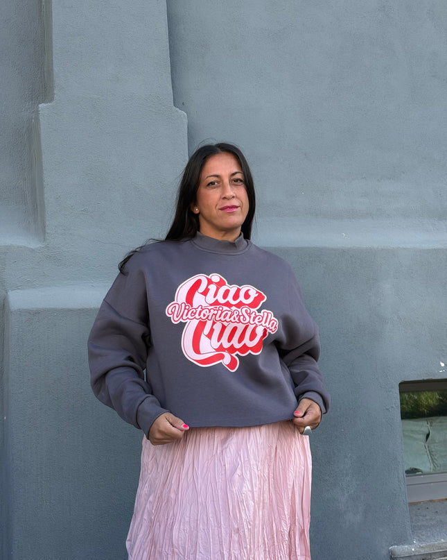 Felpa Crop Ciao Ciao Vs