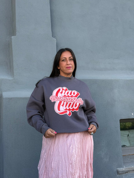 Felpa Crop Ciao Ciao Vs