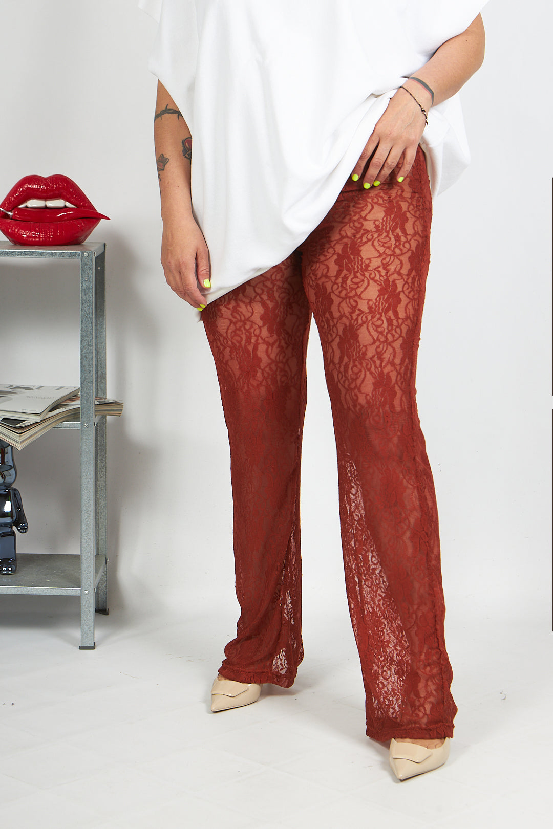 Pants in pizzo