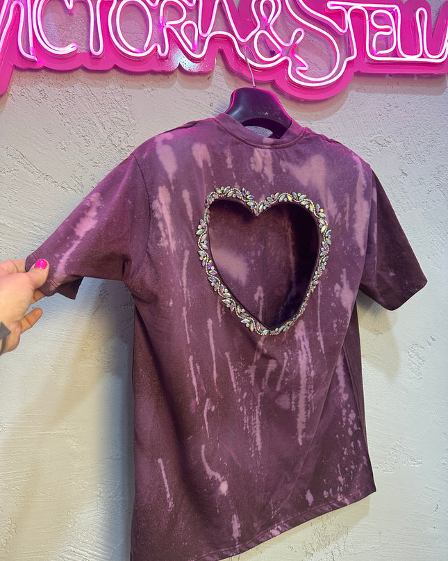 T-shirt tie-dye cuore dietro