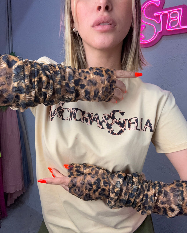 COMBO LEOPARDATO T-shirt +Guanti