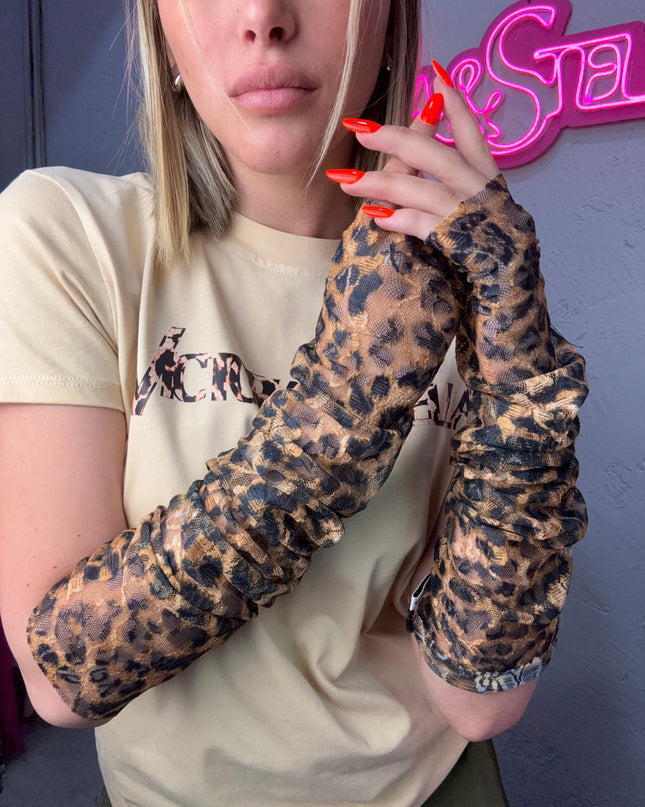 COMBO LEOPARDATO T-shirt +Guanti