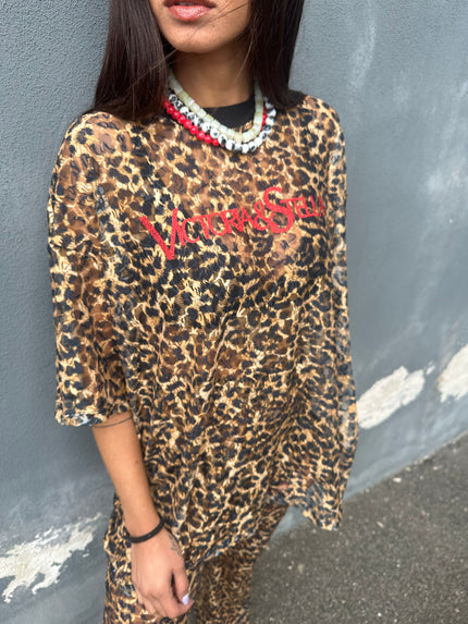 Coordinato In Pizzo leopardato