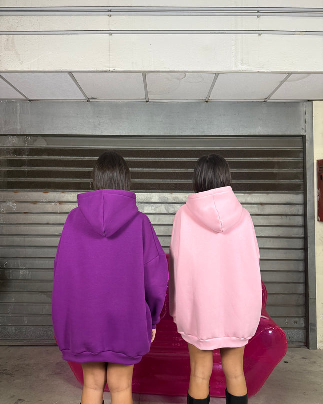 Felpa con lacci glitter