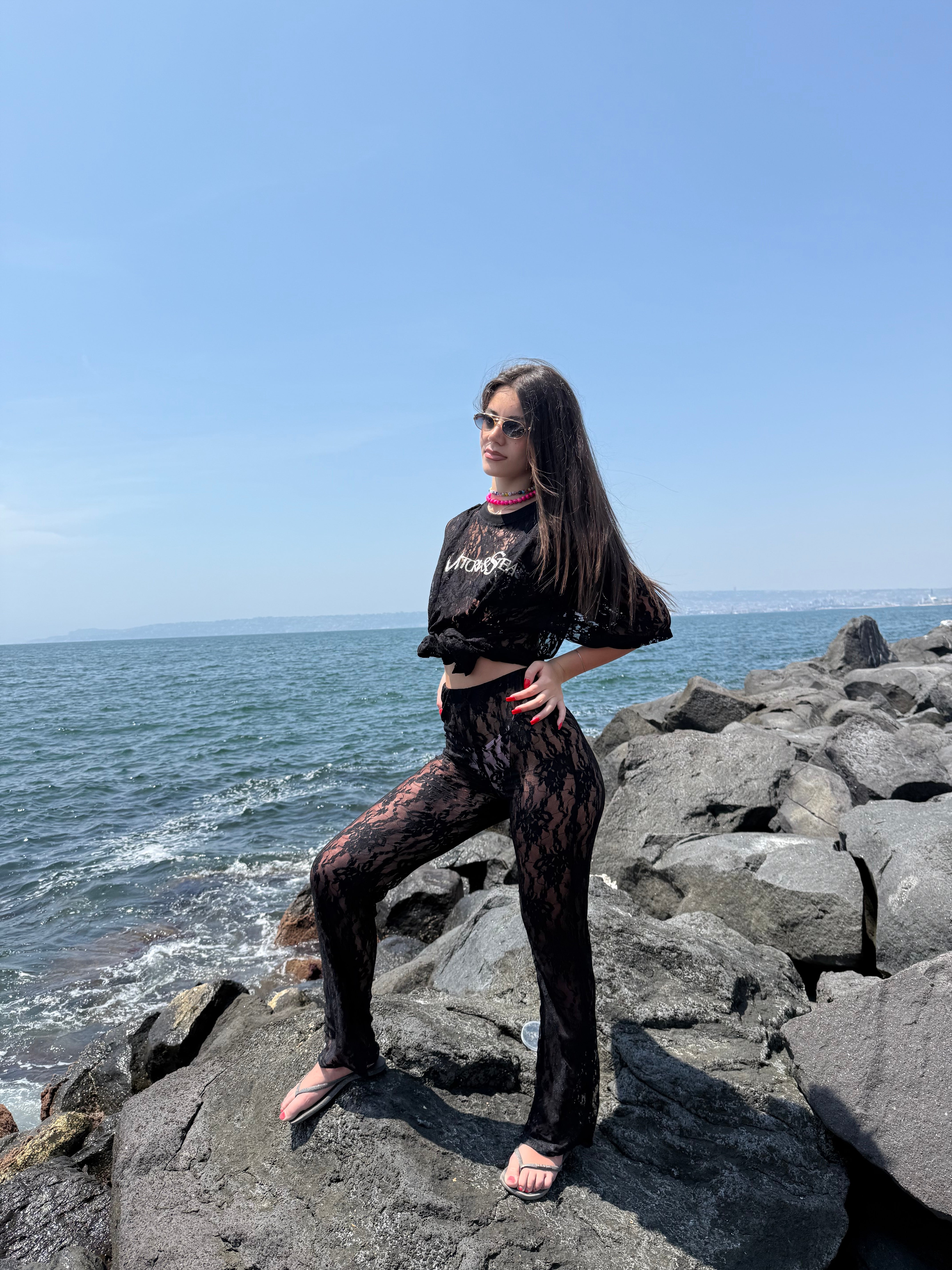 Coordinato in Pizzo nero