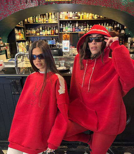 Felpa Noël Red Girocollo