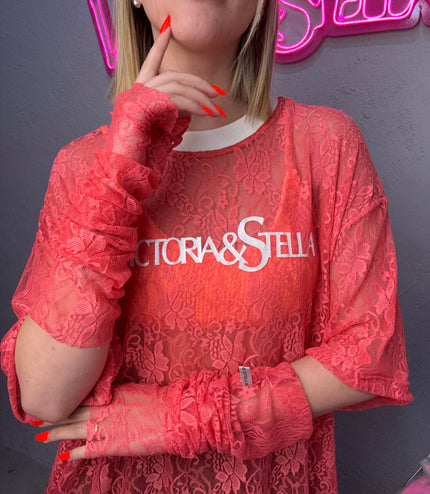 COMBO IN PIZZO T-shirt+Guanti