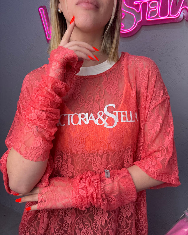 COMBO IN PIZZO T-shirt+Guanti