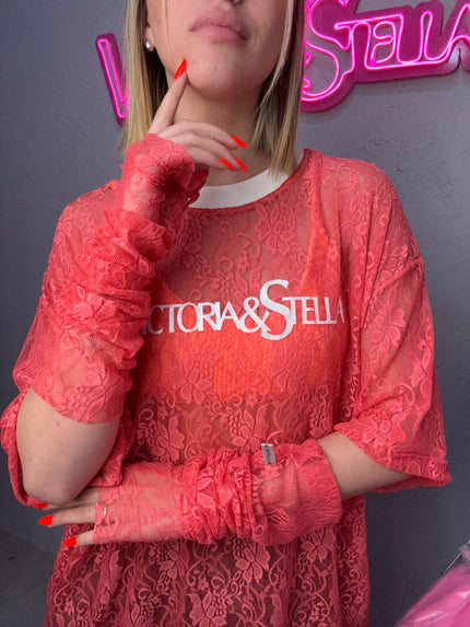 COMBO IN PIZZO T-shirt+Guanti