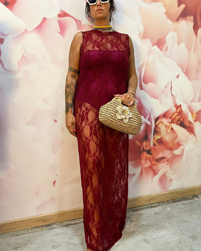 Dress pizzo Giromanica Bordò