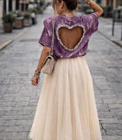 T-shirt tie-dye cuore dietro