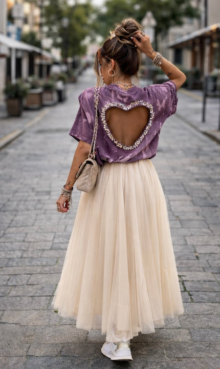 T-shirt tie-dye cuore dietro