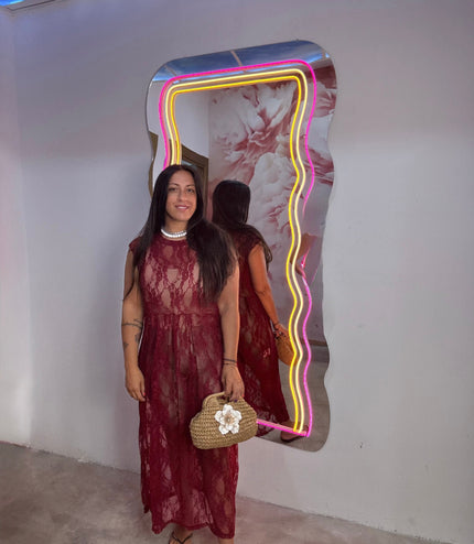 Dress Merletto Bordò