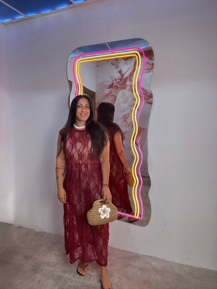 Dress Merletto Bordò