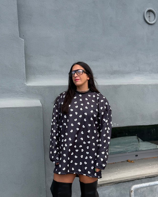 T-shirt Over Acetata Cuoricino