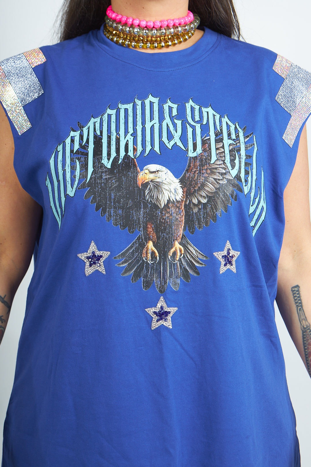 T-shirt Eagle con applicazioni
