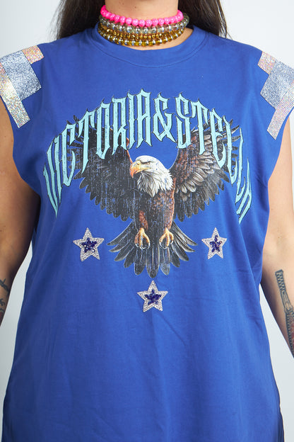 T-shirt Eagle con applicazioni