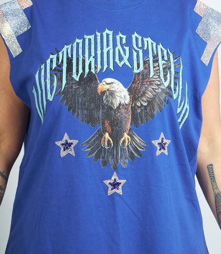 T-shirt Eagle con applicazioni