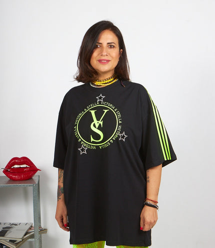 T-shirt Black and Fluo