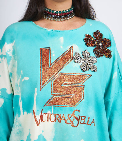 Felpa Azzurrina tiè-day