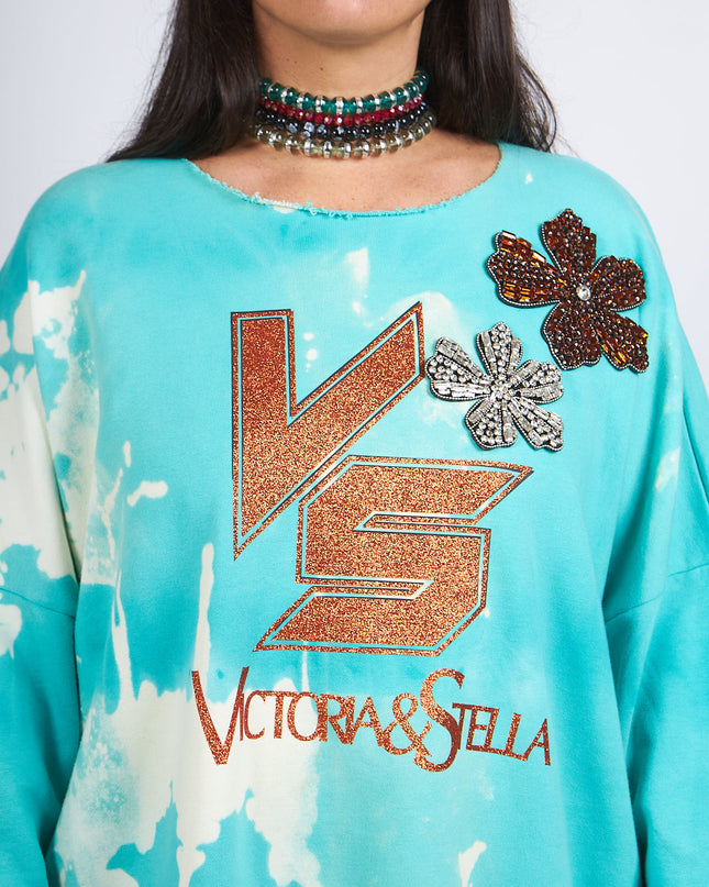 Felpa Azzurrina tiè-day