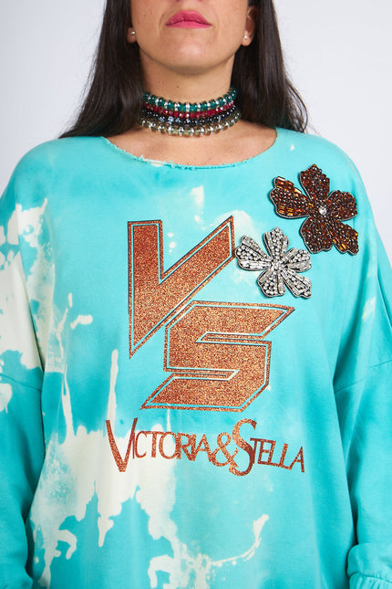 Felpa Azzurrina tiè-day