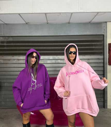 Felpa con lacci glitter