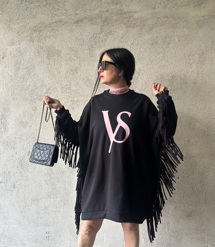Felpa Oversize Frange Logo VS
